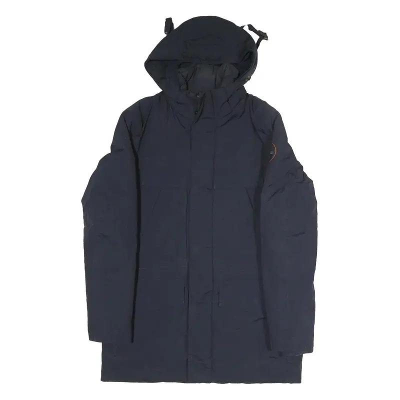 Napapijri Mens Navy Blue Outdoor Jacket S Polyester Blend Hooded Zip Casual Coat 1
