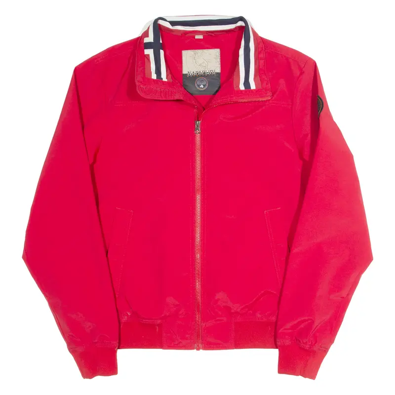 Napapijri Mesh Lined Mens Bomber Jacket Red M 1
