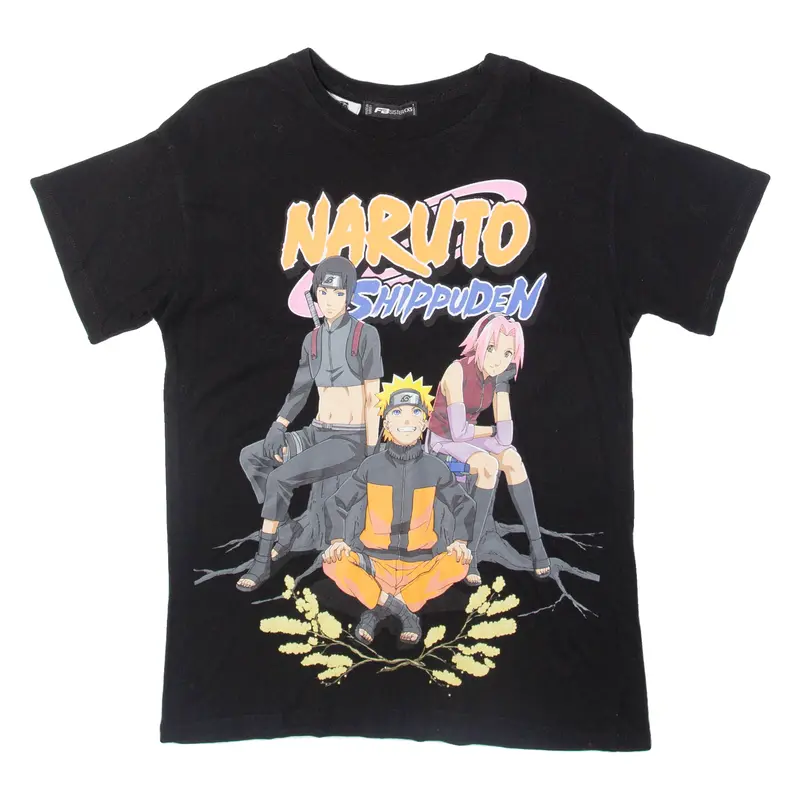 Naruto Mens T-Shirt Black Xxs 1