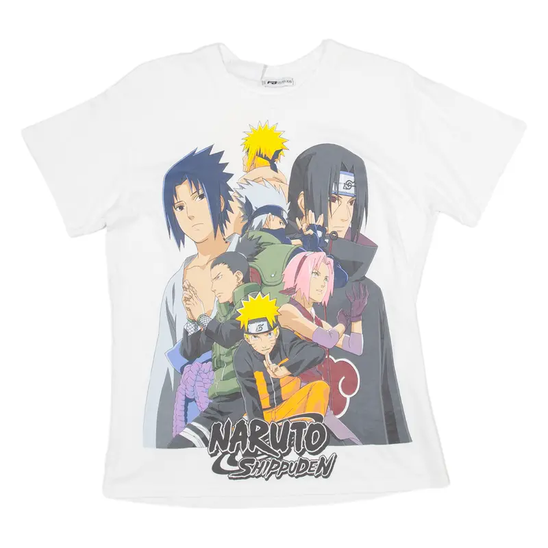 Naruto Mens T-Shirt White Xxs 1