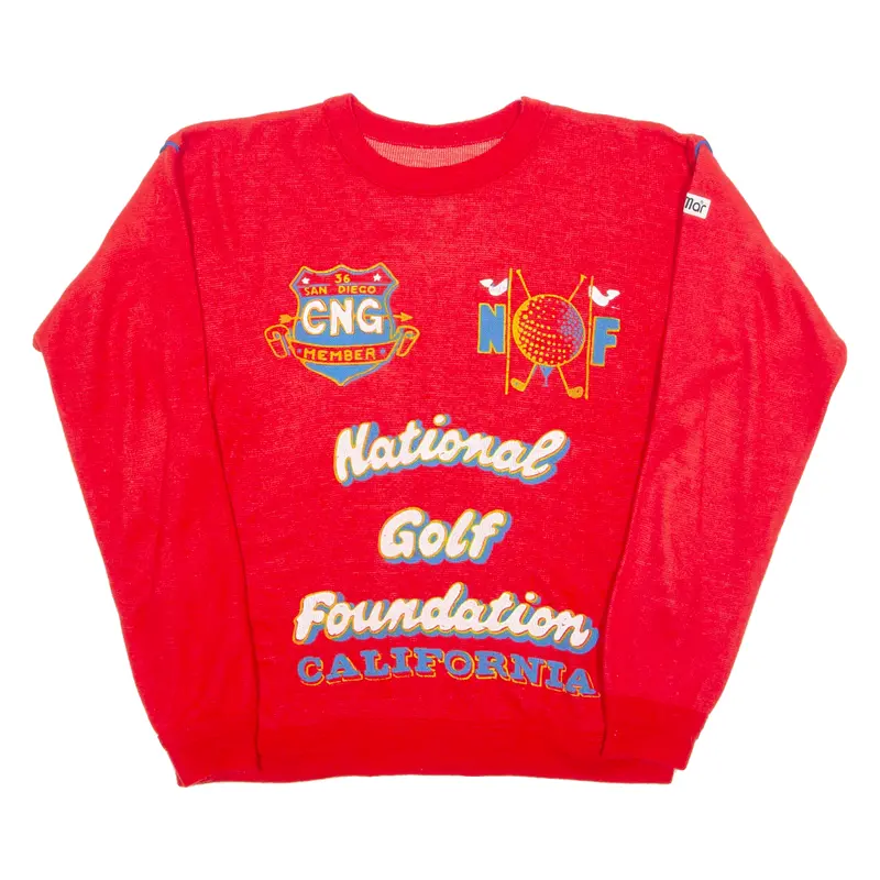 National Golf California Mens Sweatshirt Red Crewneck S 1
