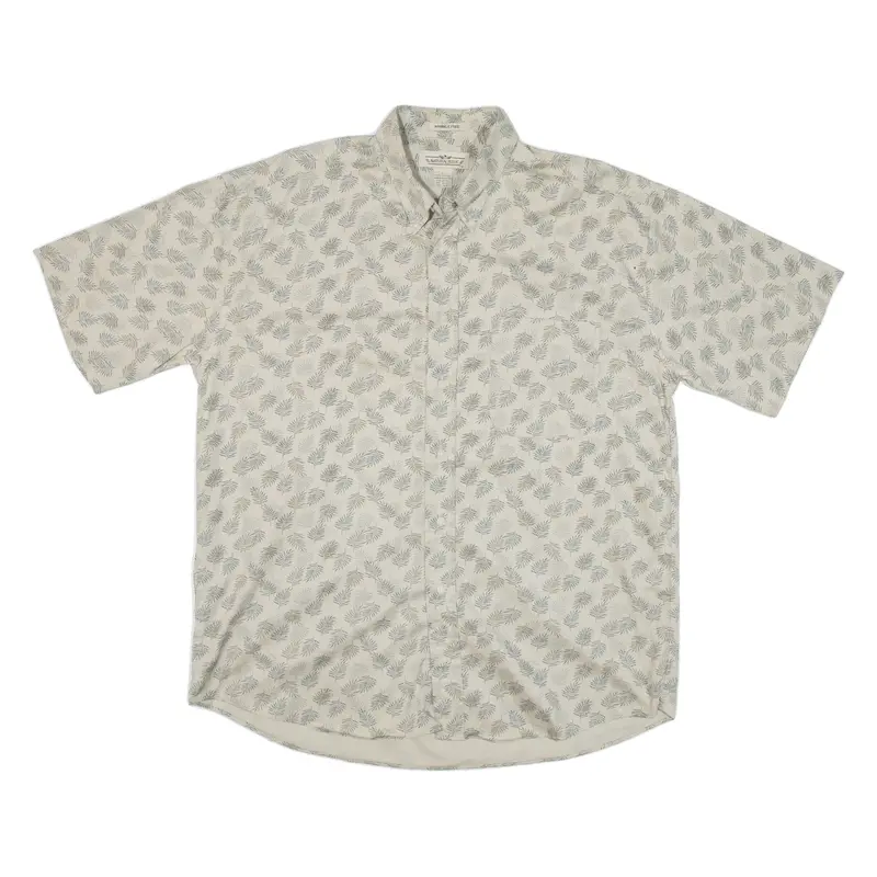 Natural Issue Mens Hawaiian Shirt Beige Short Sleeve L 1