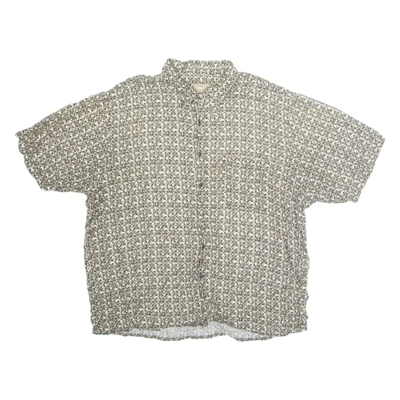 Natural Issue Mens Shirt Green Crazy Pattern 2Xl 1