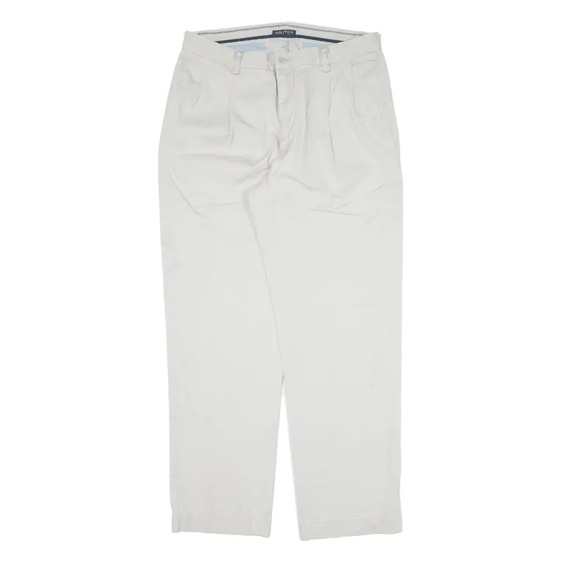 Nautica Chino Mens Trousers Beige Relaxed Straight W33 L32 1