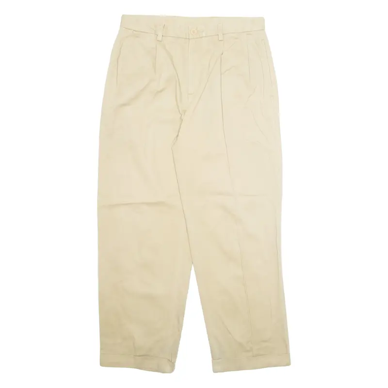 Nautica Chino Workwear Classic Fit Mens Trousers Beige Regular Straight W33 L30 1