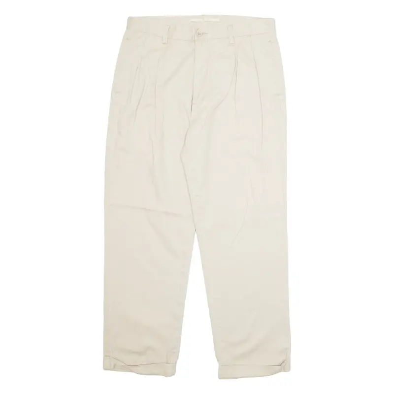 Nautica Chino Workwear Mens Trousers Beige Regular Straight W33 L30 1