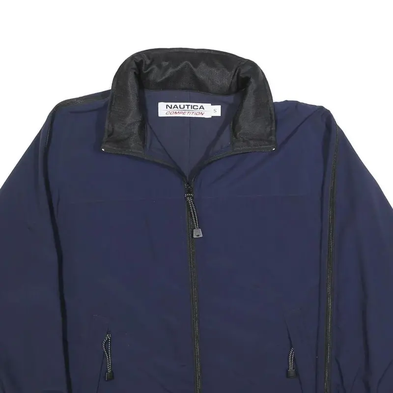 Nautica Mens Navy Blue Polyester Blend Zip Jacket S Outerwear Casual Sports 2