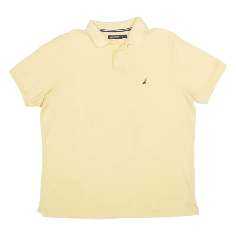Nautica Mens Polo Shirt Yellow L 1