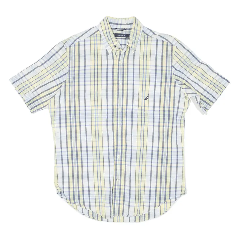 Nautica Mens Shirt Blue Check M 1