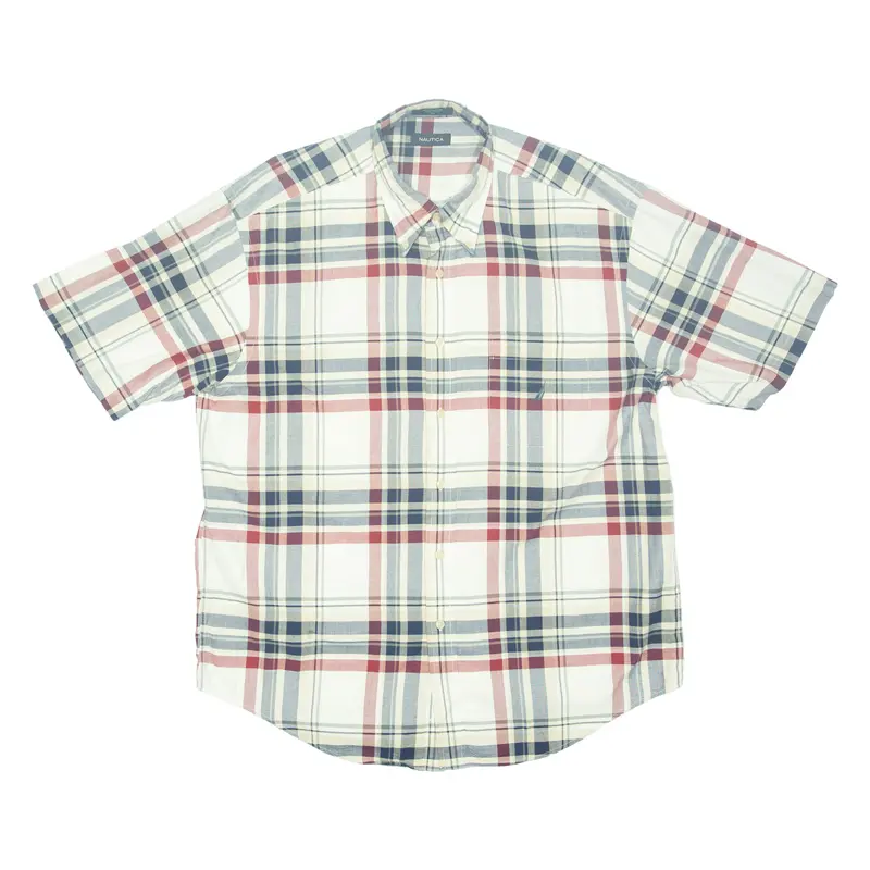 Nautica Mens Shirt Red Check Xl 1