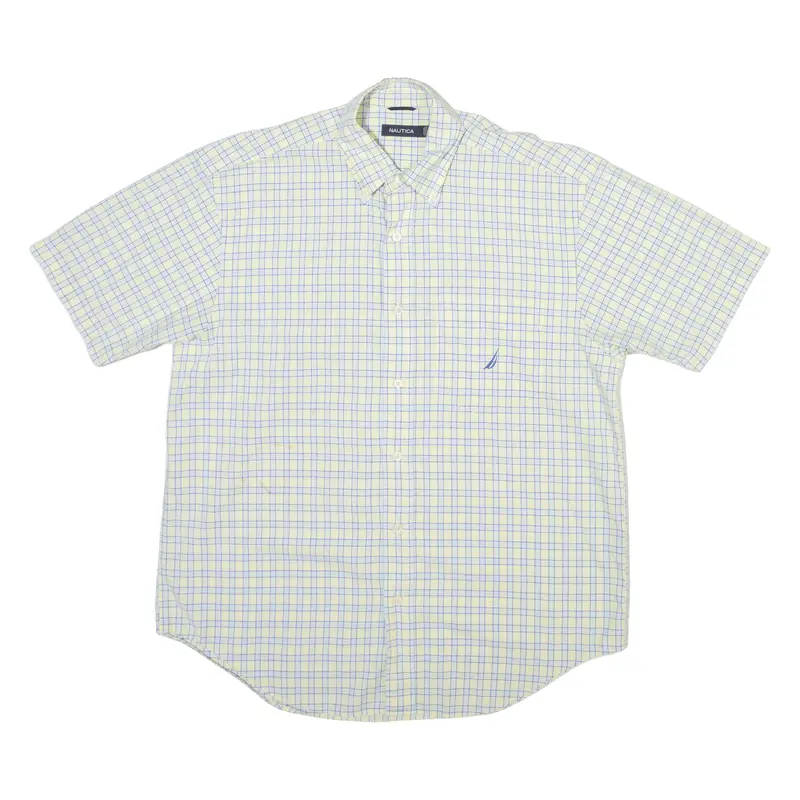 Nautica Mens Shirt Yellow Check M 1