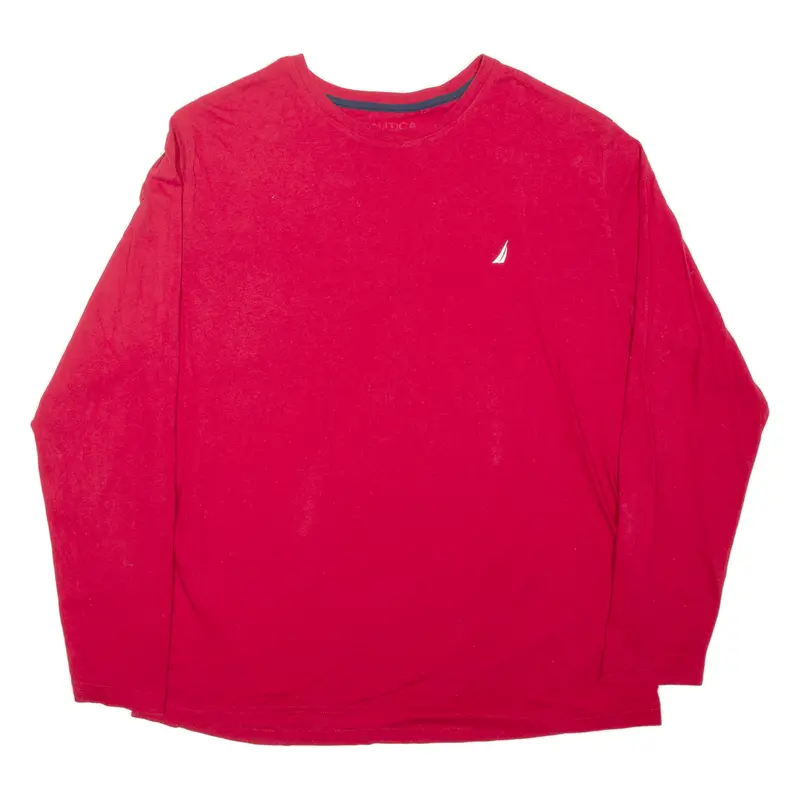 Nautica Mens T-Shirt Red Long Sleeve Xl 1