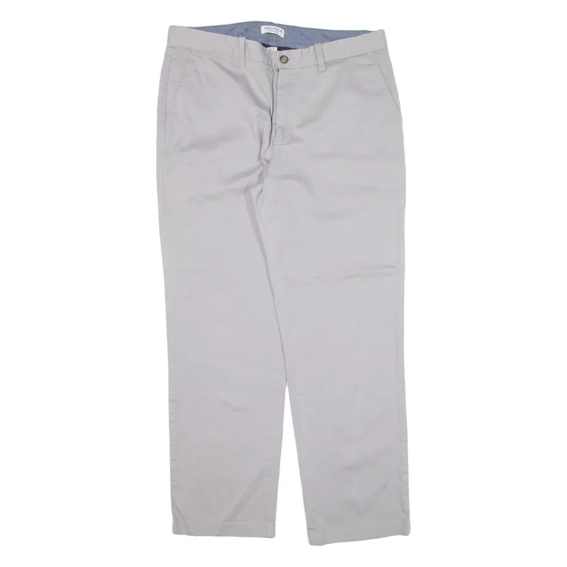 Nautica Mens Trousers Grey Classic Straight W34 L30 1