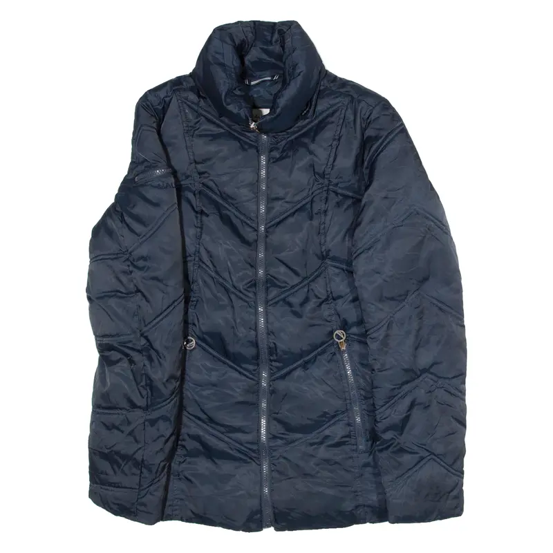 Nautica Womens Puffer Jacket Blue 90S Xs 1