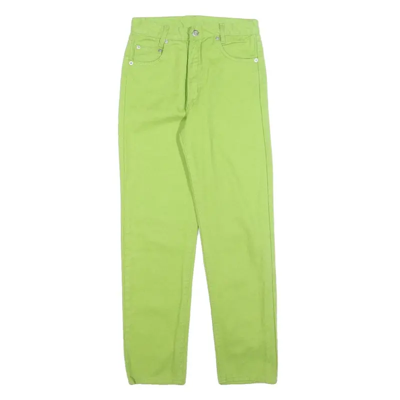 Negis Womens Jeans Green Regular Straight Denim W26 L28 Zip Cotton Blend 1