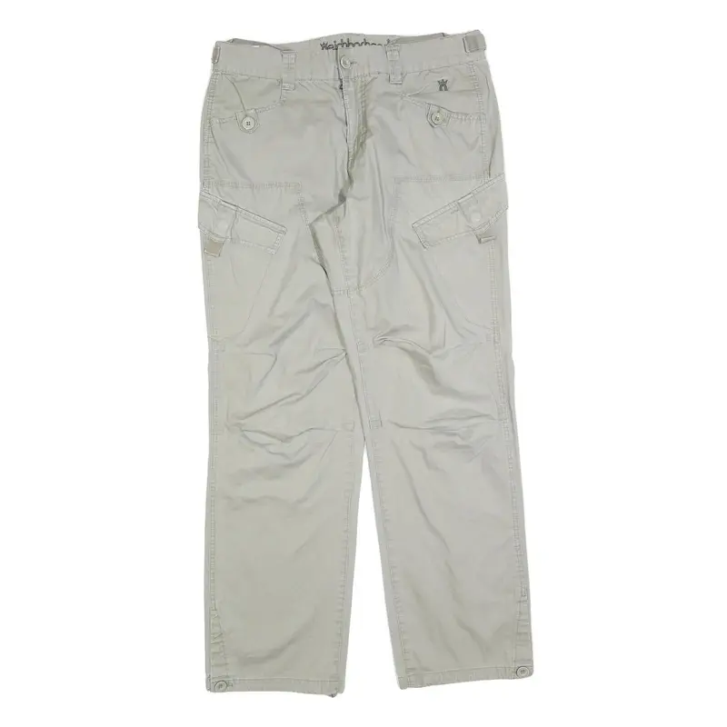 Neighborhood Womens Cotton Blend Beige Regular Straight Trousers W34 L34 Casual 1