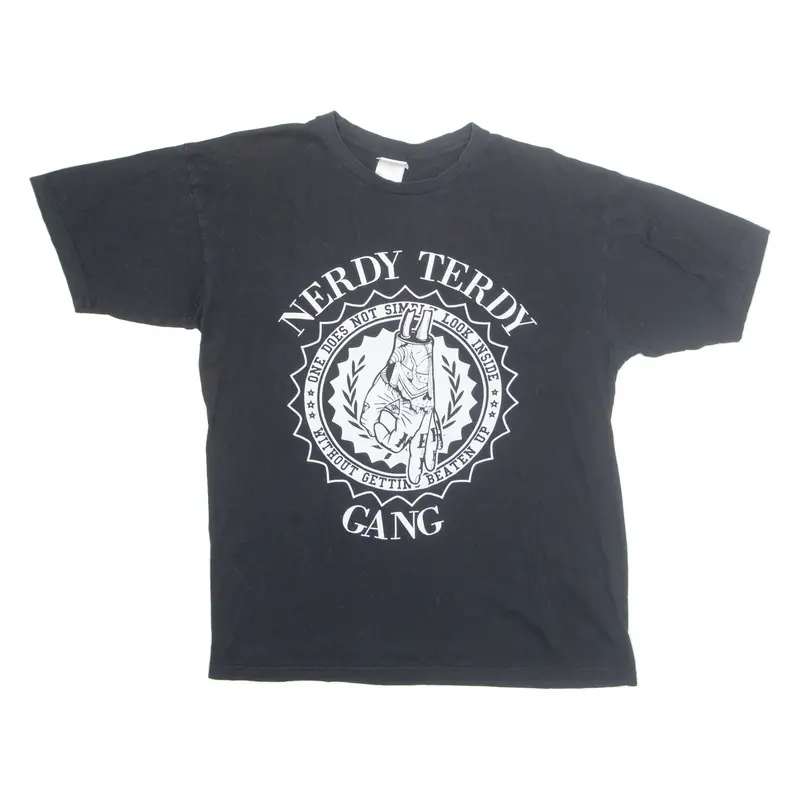 Nerdy Terdy Gang Mens T-Shirt Black M 1