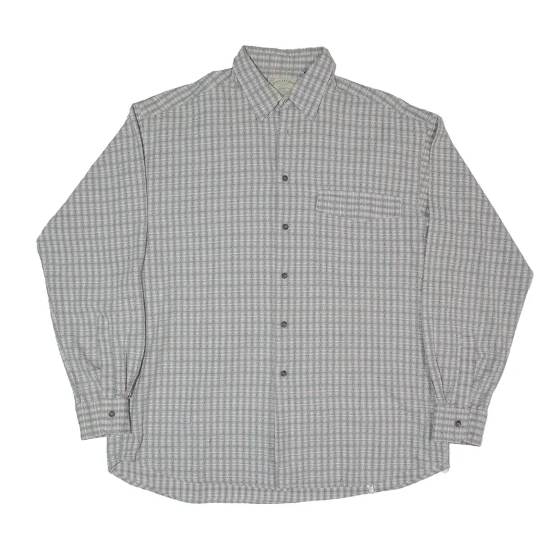 Nettel Stroth Mens Shirt Grey Check Long Sleeve M 1