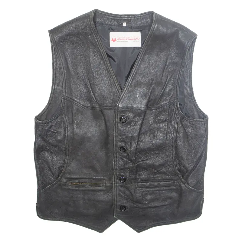 Neuenschwander Mens Gilet Black Leather L 1