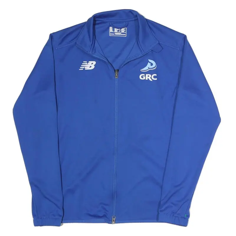 New Balance Mens Blue Track Jacket S Polyester Blend Zip Athletic Sportswear 1