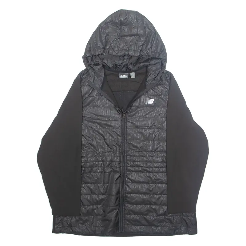 New Balance Mens Rain Coat Black Hooded Xl 1
