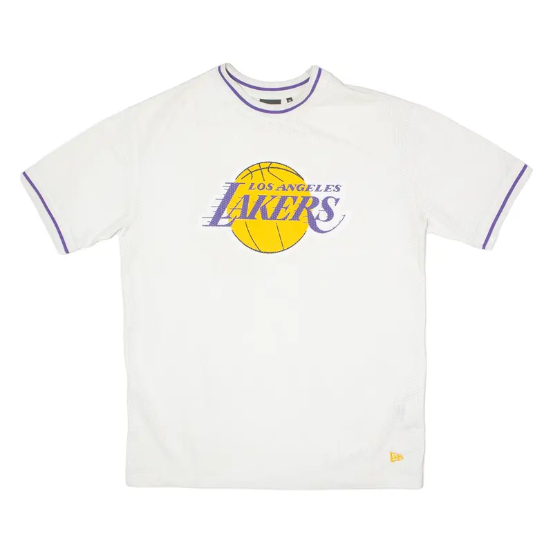 New Era Los Angeles Lakers Mens Jersey White Usa Crew Neck M 1