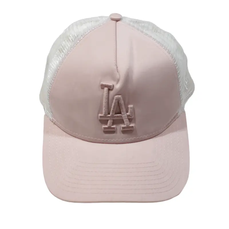 New Era Mlb Los Angeles Dodgers Trucker Usa Snapback Cap Pink Womens One Size 1
