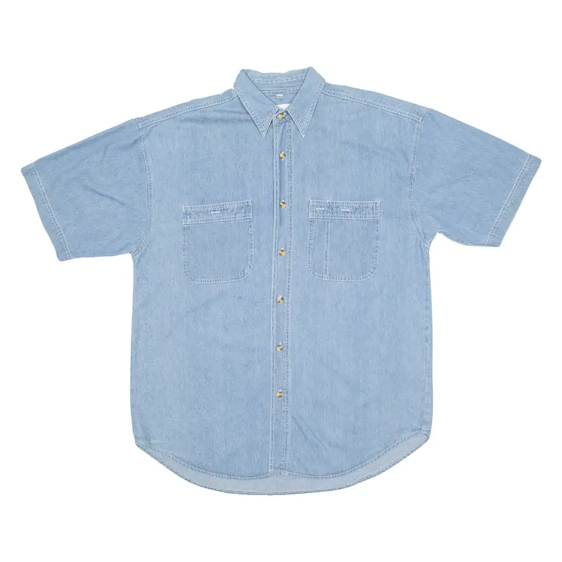 New Fast Mens Denim Shirt Blue L 1