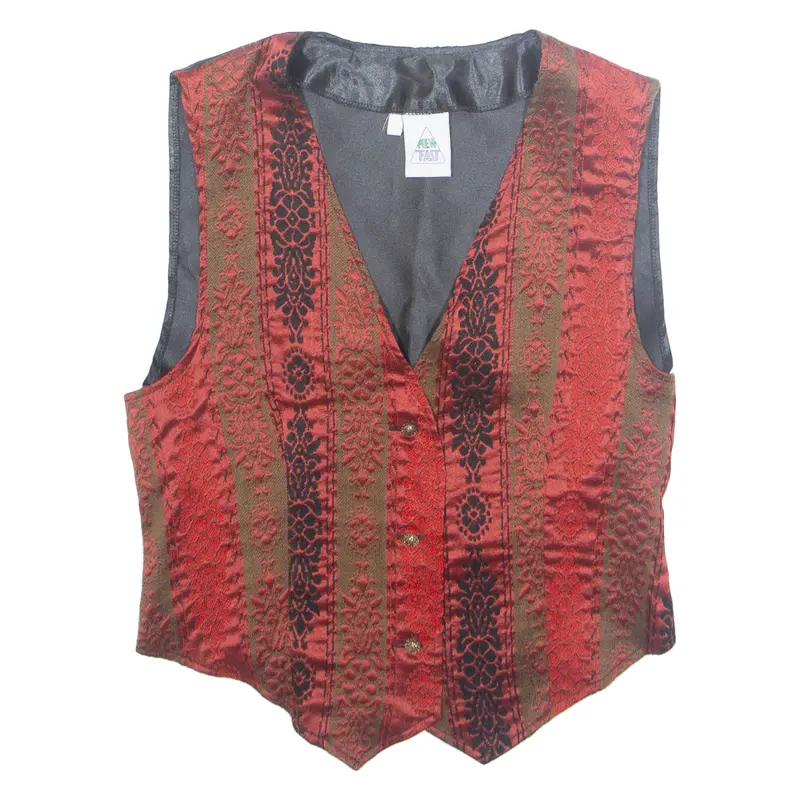 New Fast Mens Waistcoat Black Crazy Pattern M 1