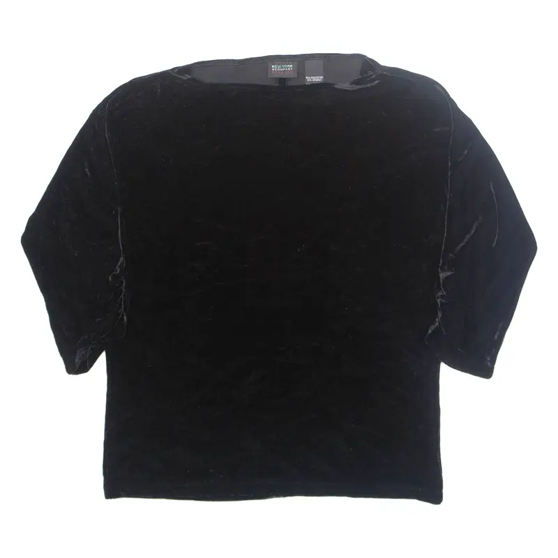 New York & Company Womens Blouse Black Long Sleeve M 1