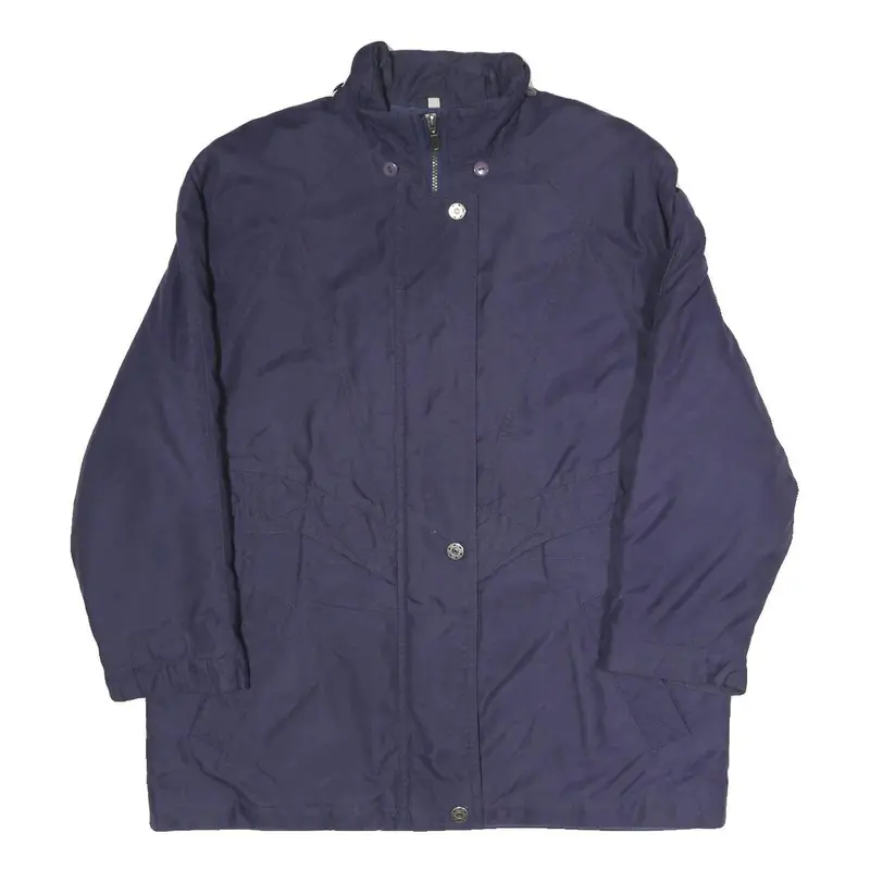 Newport Womens Navy Blue Jacket M Polyester Blend Zip Casual Outerwear 1