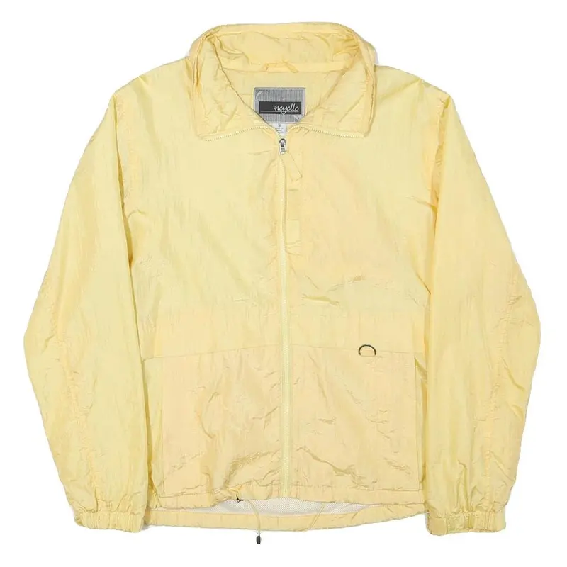Neyelle Mens Yellow Lightweight Zip Jacket S Polyester Blend Plain Casual 1