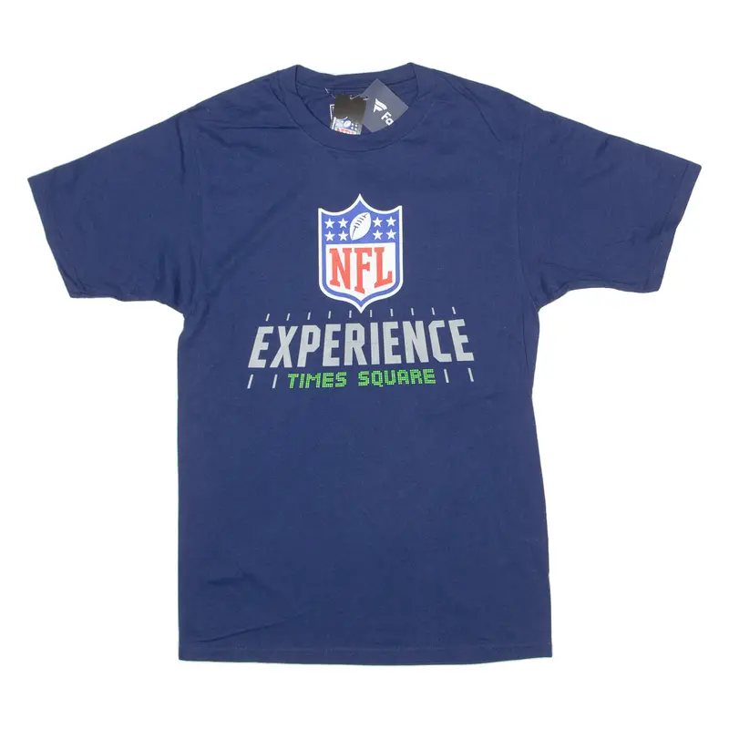 Nfl Experience Times Square Mens T-Shirt Blue Usa Crew Neck S 1