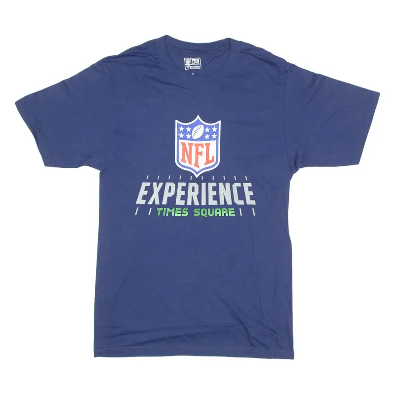 Nfl Experience Times Square Mens T-Shirt Blue Usa Crew Neck S 1