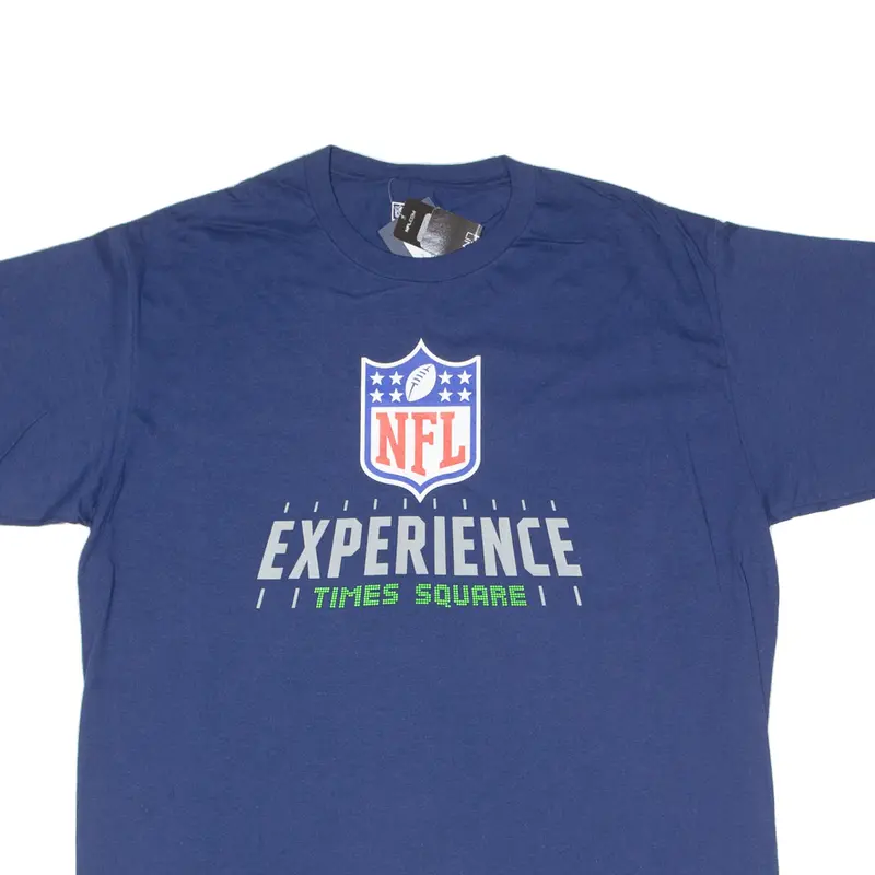 Nfl Experience Times Square Mens T-Shirt Blue Usa Crew Neck Xl 2