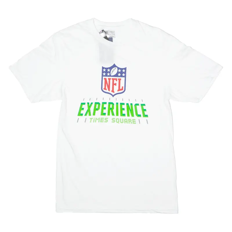 Nfl Experience Times Square Mens T-Shirt White Usa Crew Neck S 1