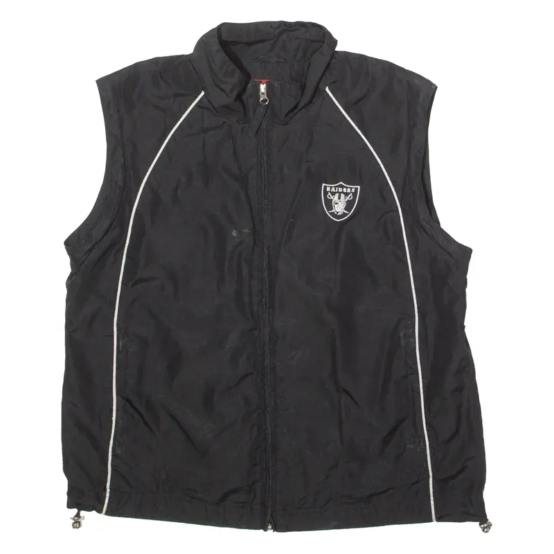 Nfl Oakland Raiders Womens Windbreaker Gilet Black Usa M 1
