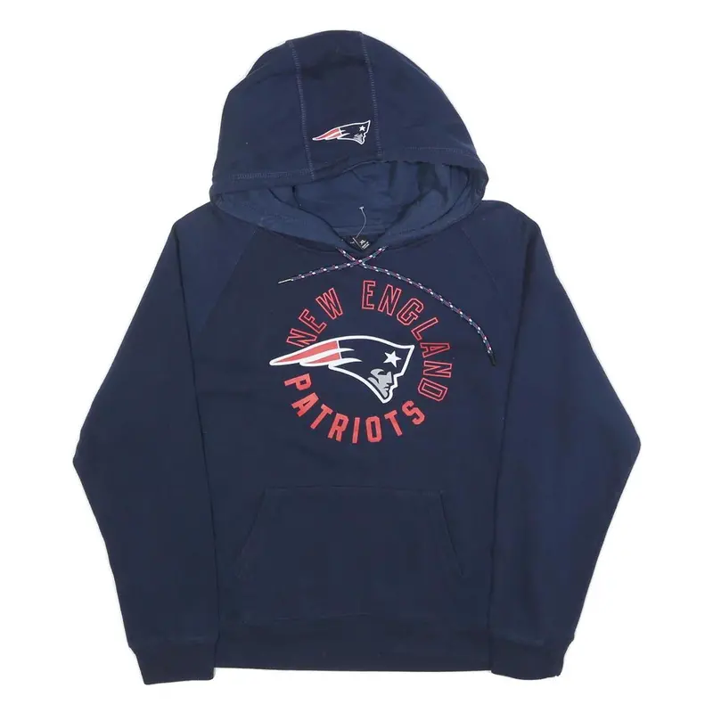 Nfl Womens Blue New England Patriots Pullover Hoodie Xl Cotton Blend 1