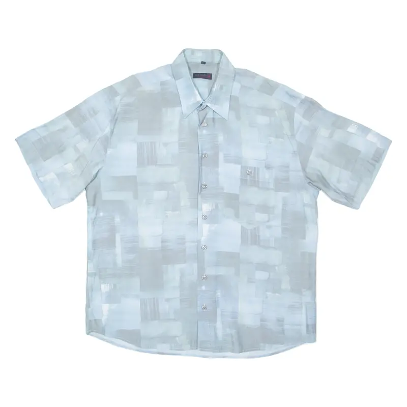 Nick Taylor Mens Shirt Blue Geometric Xl 1