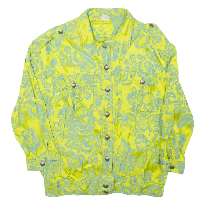 Nicowa Womens Jacket Green 90S Floral L 1
