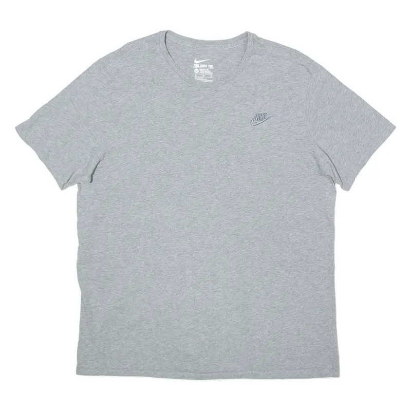 Nike Athletic Cut Mens T-Shirt Grey Crew Neck Xl 1