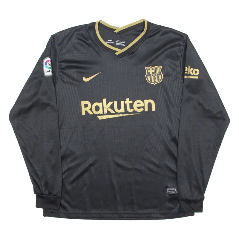 Nike Barcelona Fc Mens Football Shirt Jersey Black Long Sleeve Crew Neck 2Xl 1