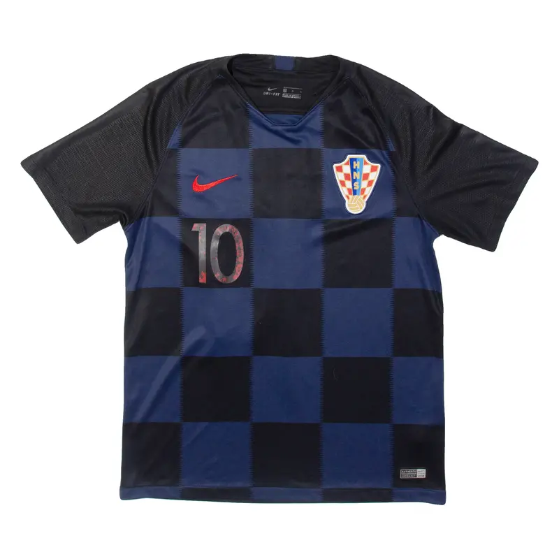 Nike Croatia Mens Football Shirt Jersey Black V-Neck M 1
