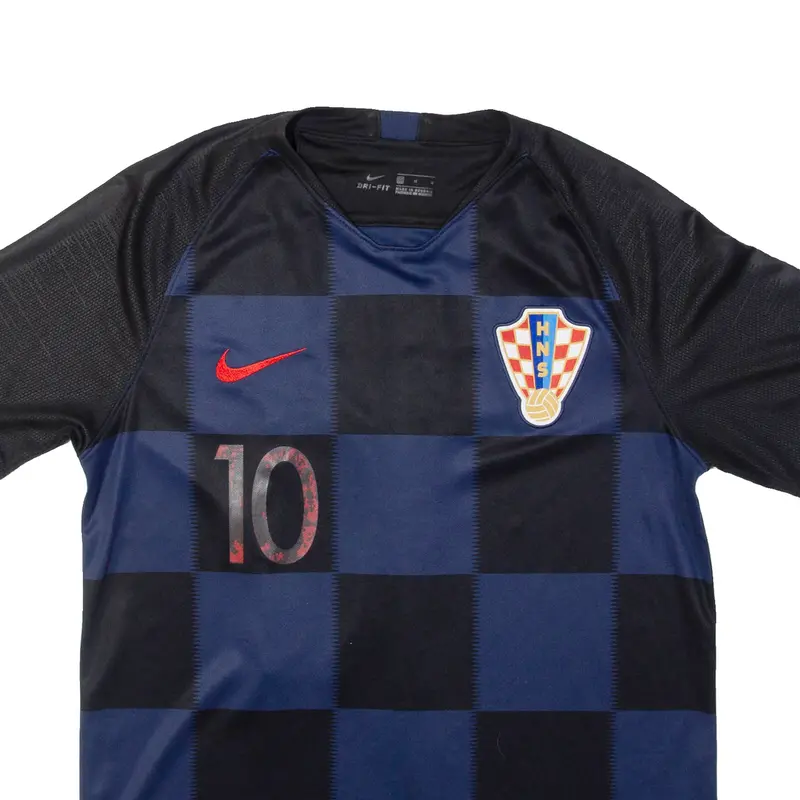 Nike Croatia Mens Football Shirt Jersey Black V-Neck M 2