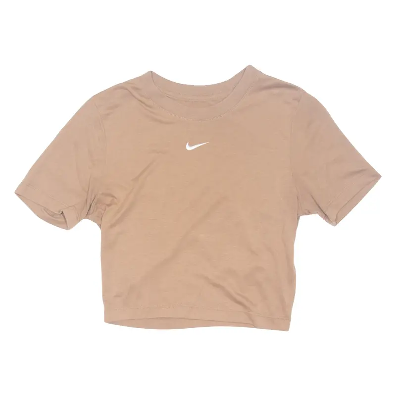 Nike Cropped Slim Fit Womens T-Shirt Brown Xs 1
