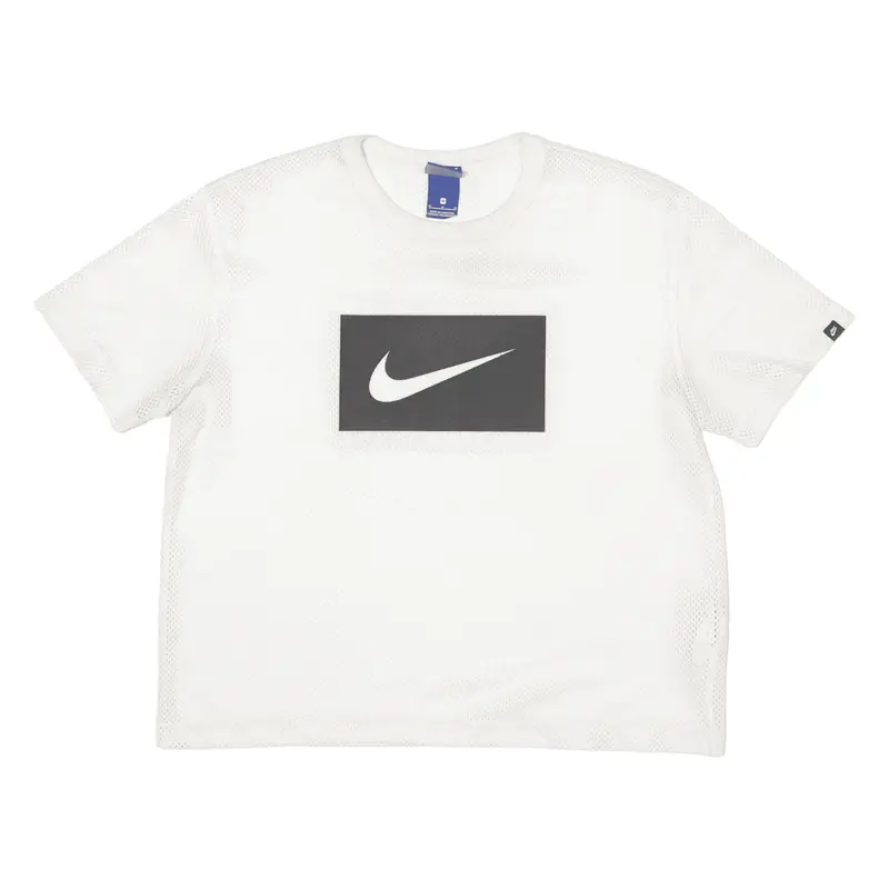 Nike Cropped Womens Jersey White Crew Neck M 1