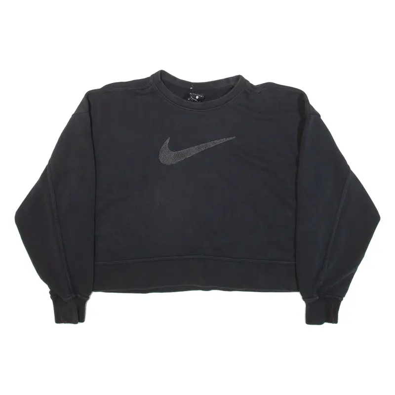 Nike Cropped Womens Sweatshirt Black S 1