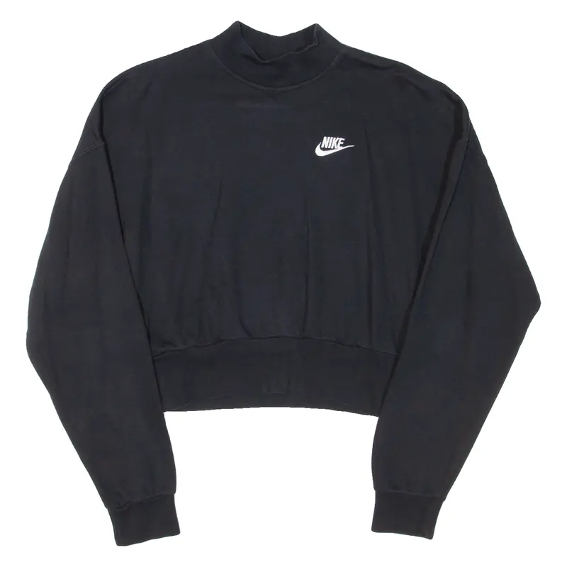 Nike Cropped Womens Sweatshirt Black Xs 1