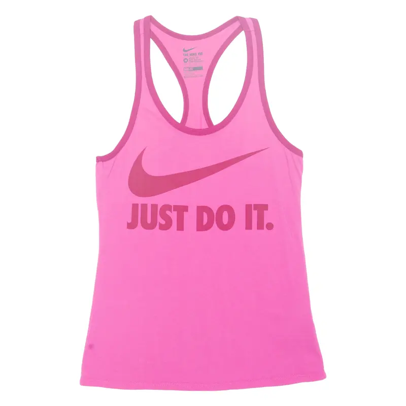 Nike Dri Fit Womens Vest Pink Sleeveless Xs 1