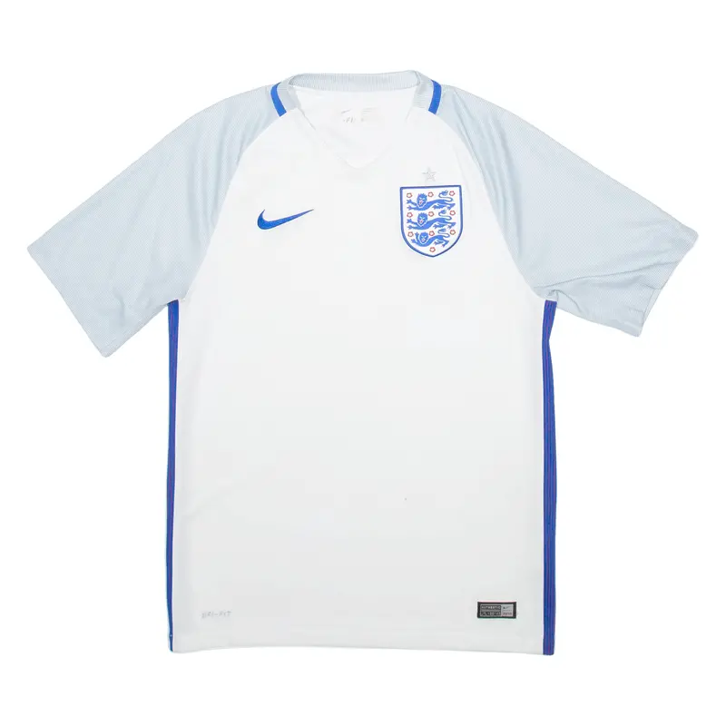 Nike England Shirt 2016 Mens T-Shirt White V-Neck S 1